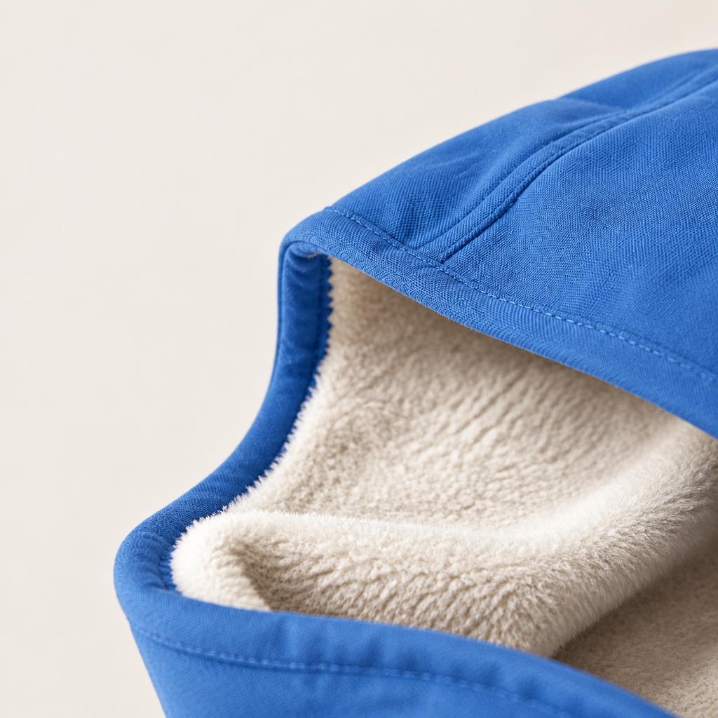 Windora fleece-lined hooded jacket — Sky Blue supporting source-specific view — Avery & Mercer