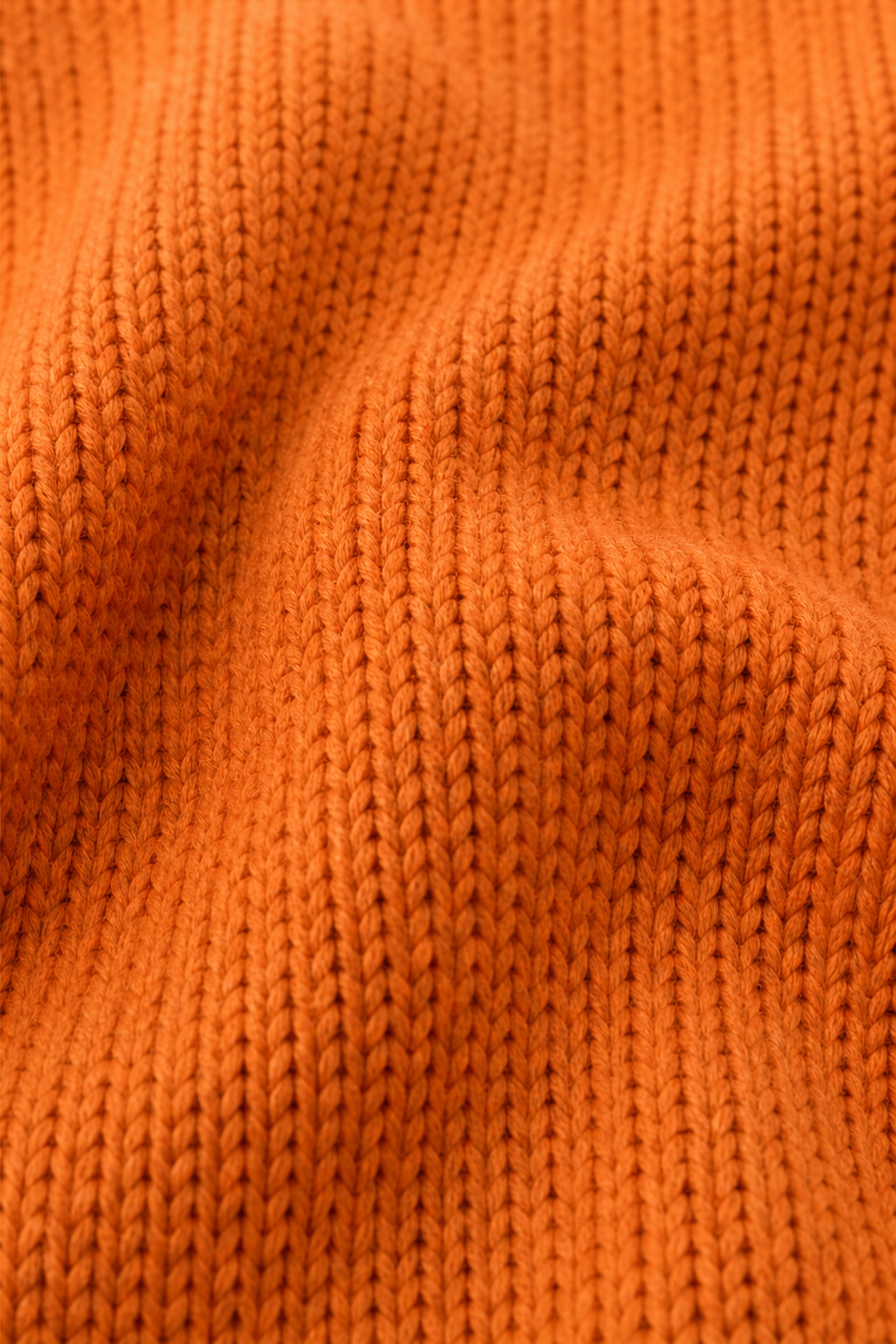 Drawstring hooded knit pullover, orange knit detail