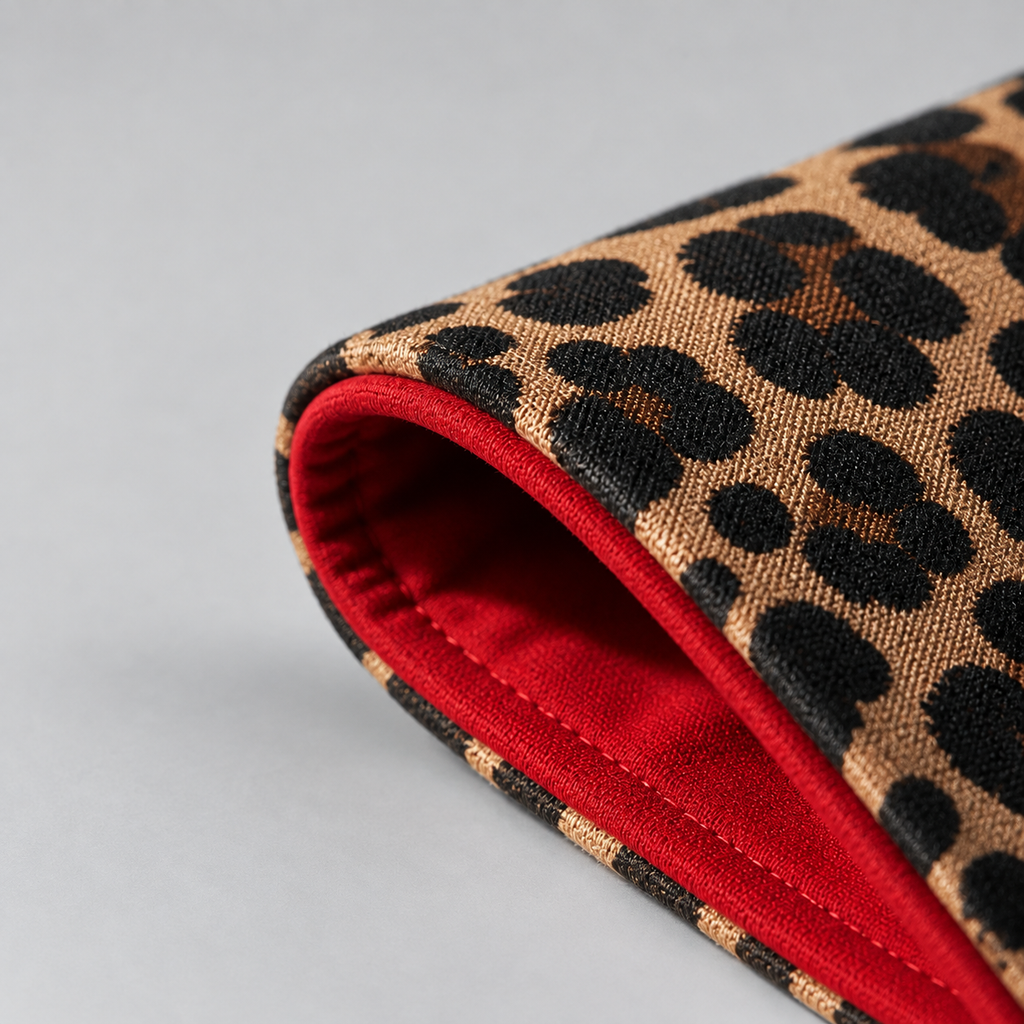 Reversible leopard-print hooded coat, cuff detail v1