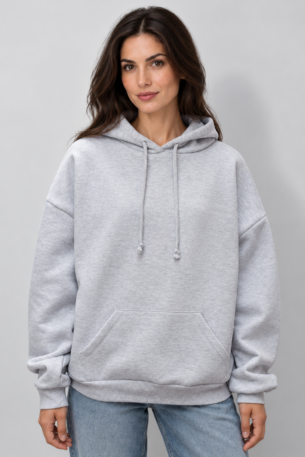 Avery & Mercer women's Gray sequin wing hoodie, front