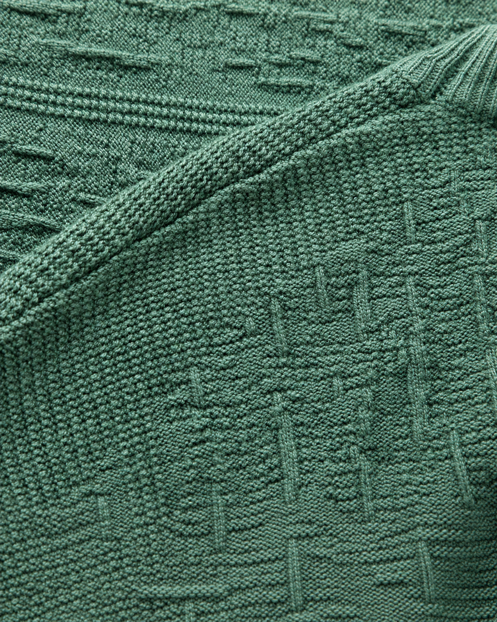 Swiss Alps Textured Crew-Neck Sweater – Pine Green supporting detail