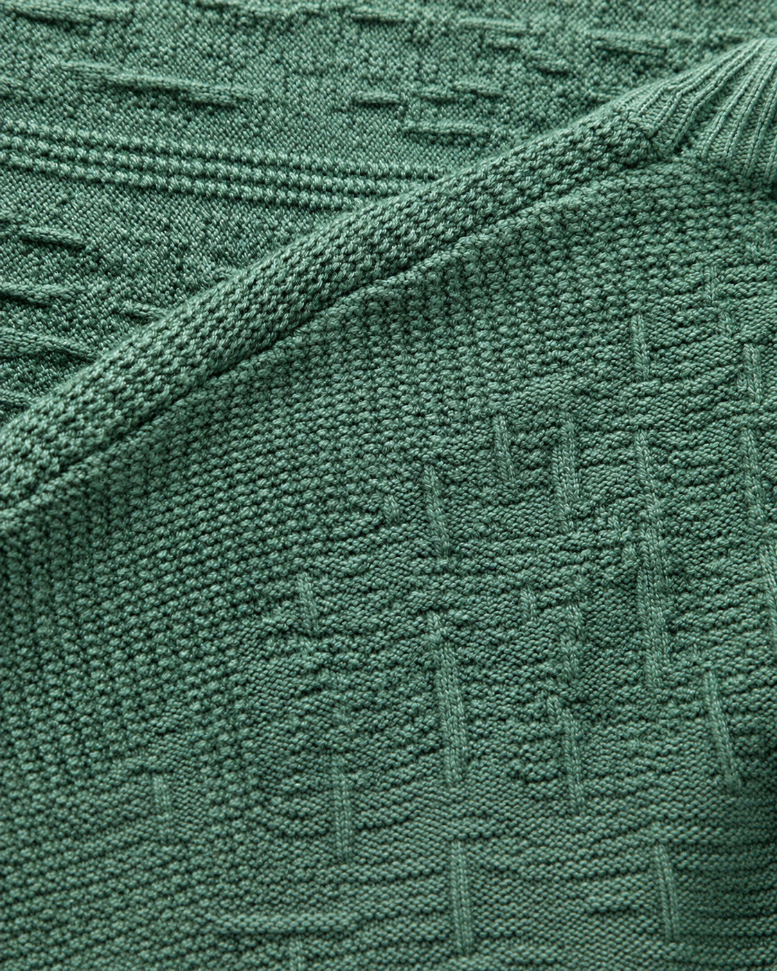 Swiss Alps Textured Crew-Neck Sweater – Pine Green supporting detail
