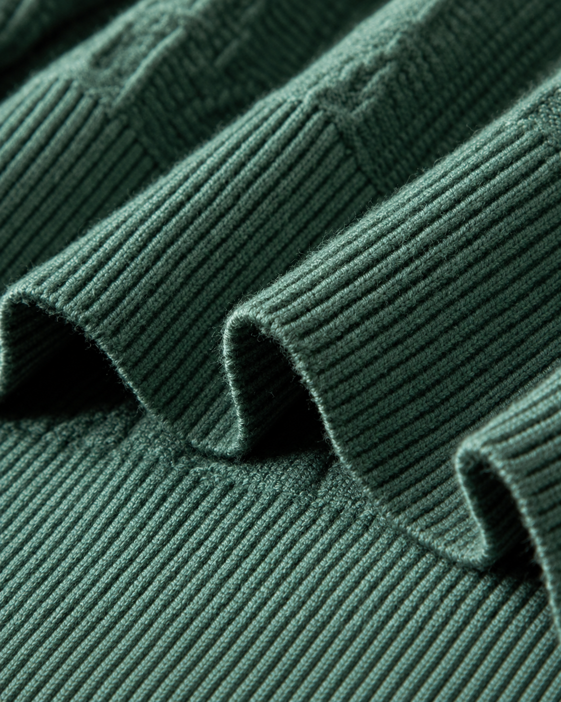 Swiss Alps Textured Crew-Neck Sweater – Pine Green supporting detail