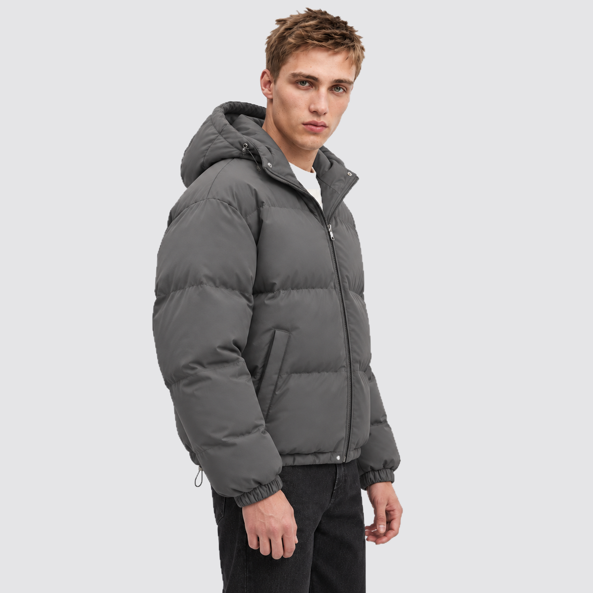 Unisex Hooded Cotton Puffer Jacket