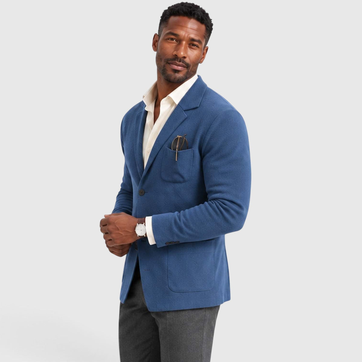Men's Smart Casual Knit Blazer Jacket