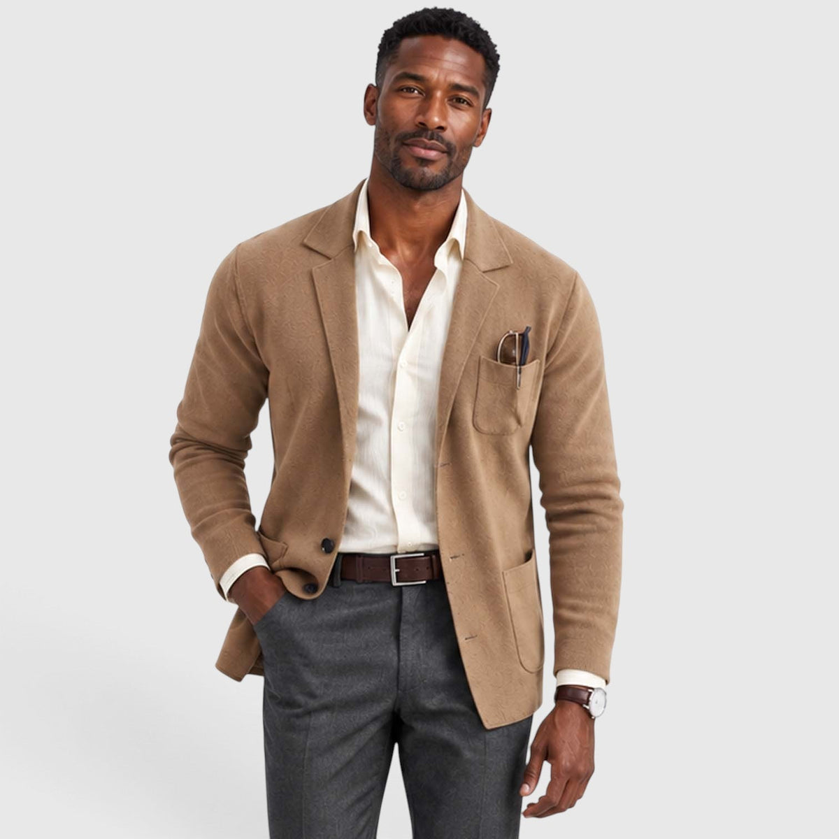 Men's Smart Casual Knit Blazer Jacket