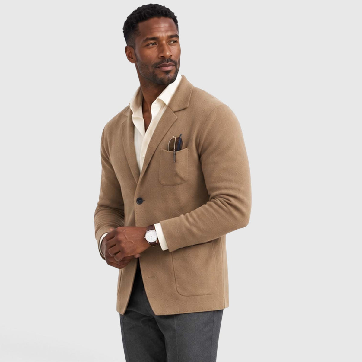 Men's Smart Casual Knit Blazer Jacket
