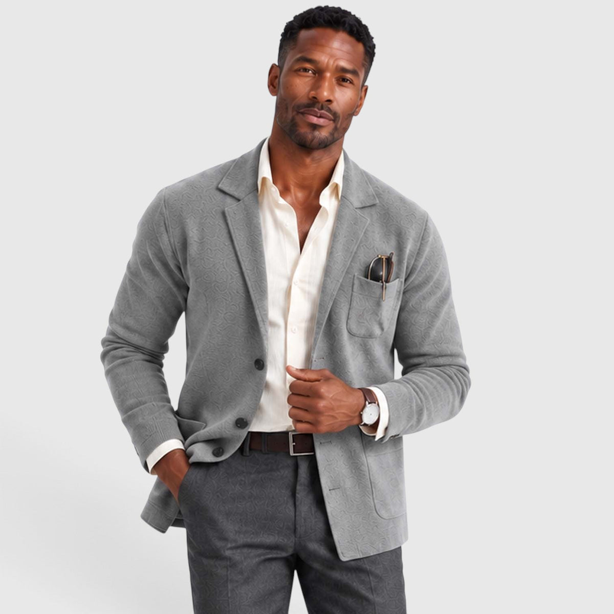 Men's Smart Casual Knit Blazer Jacket