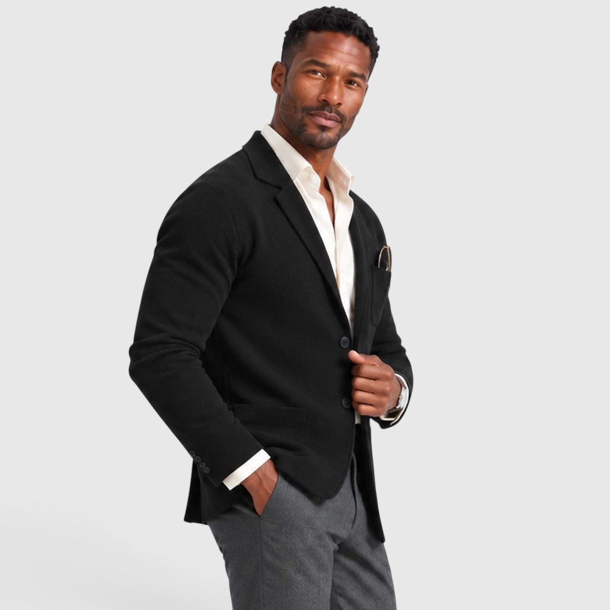 Men's Smart Casual Knit Blazer Jacket
