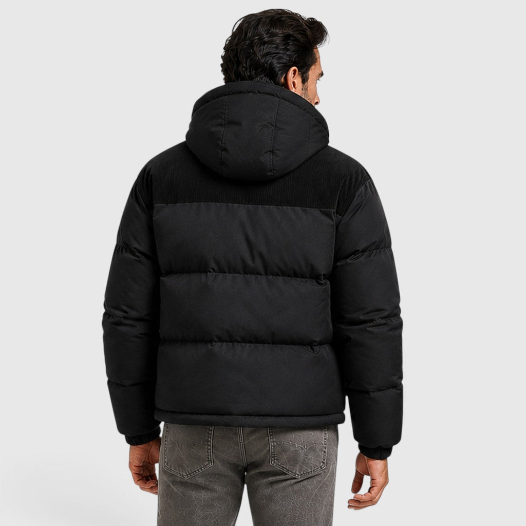 Men's Hooded Puffer Jacket – Quilted Winter Coat