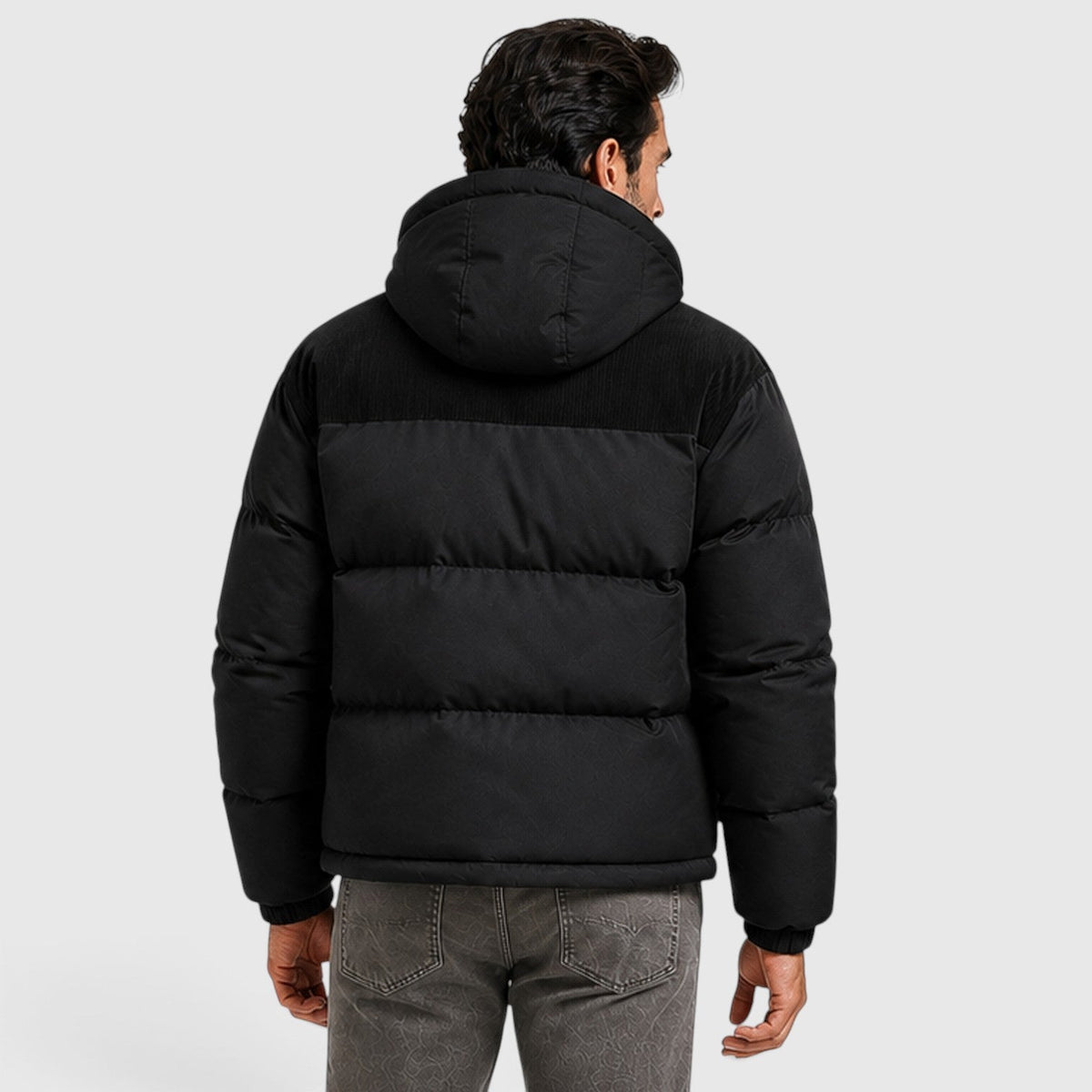 Men's Hooded Puffer Jacket – Quilted Winter Coat