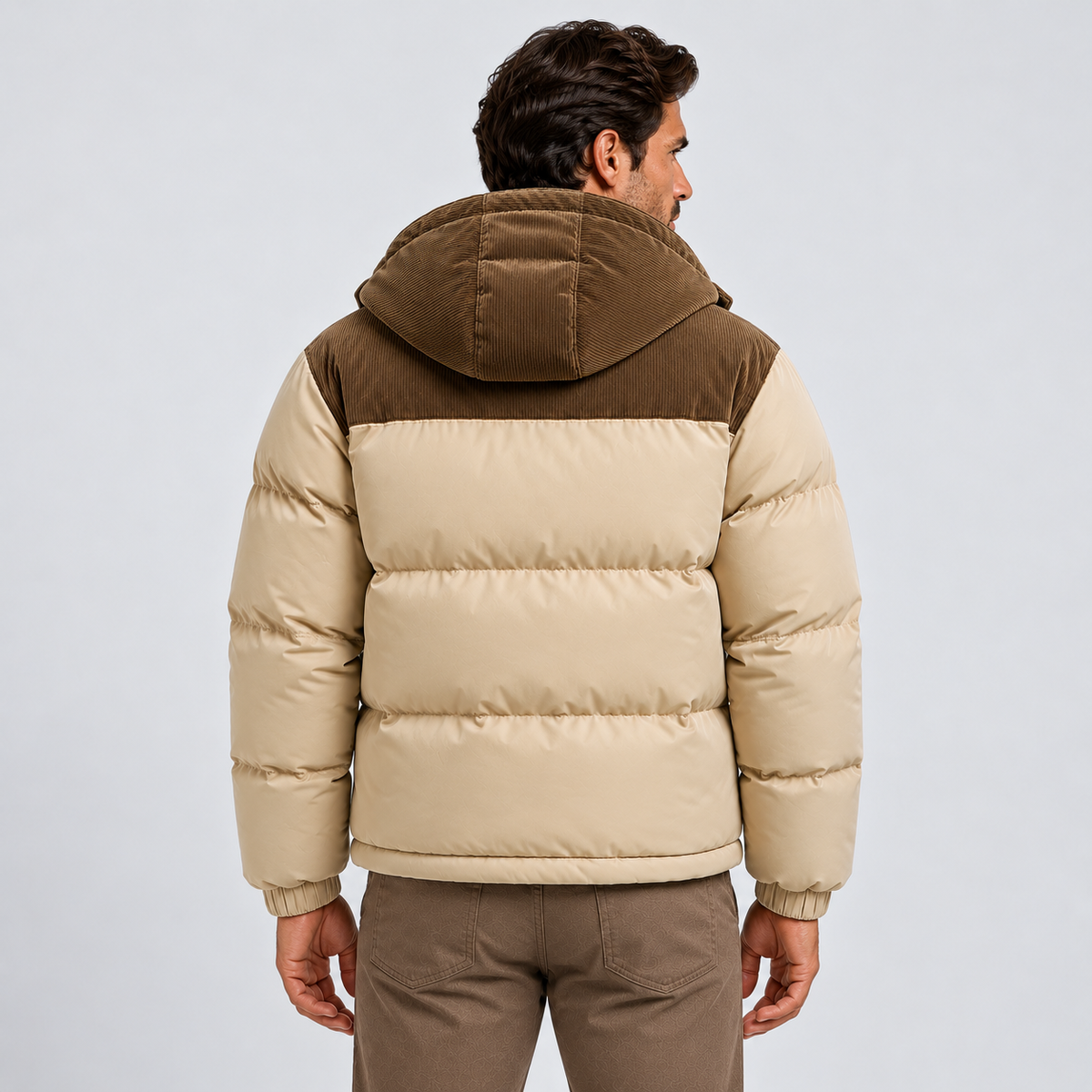 Men's Hooded Puffer Jacket – Quilted Winter Coat
