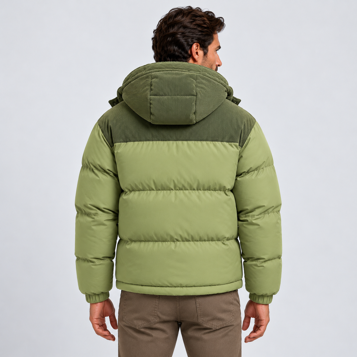 Men's Hooded Puffer Jacket – Quilted Winter Coat
