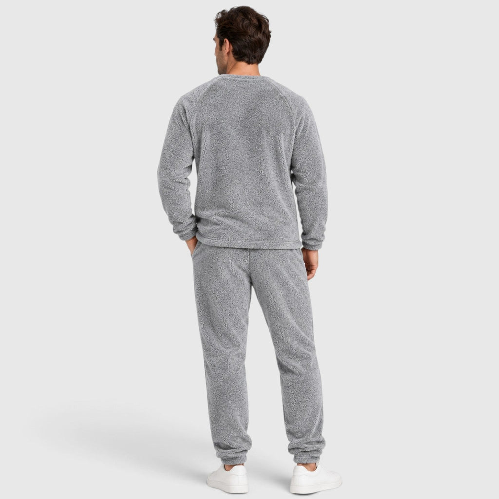 Men's Soft Fleece Loungewear Set with Jumper and Trousers