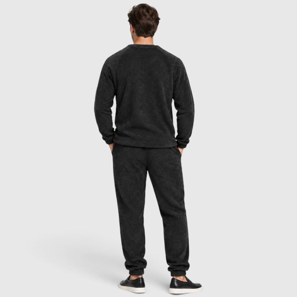 Men's Soft Fleece Loungewear Set with Jumper and Trousers