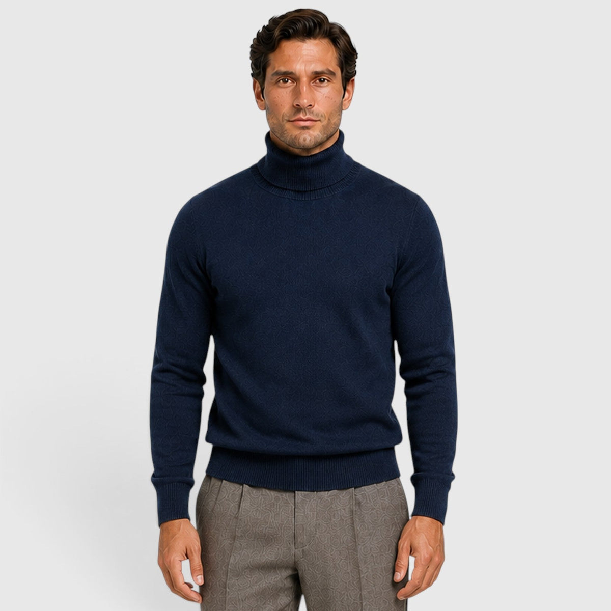 Men's Classic Turtleneck Sweater for Smart Casual Outfits