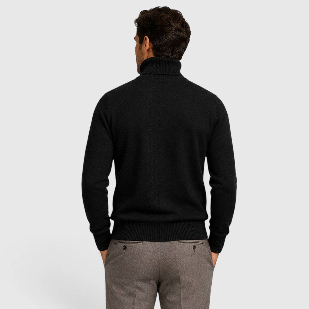Men's Classic Turtleneck Sweater for Smart Casual Outfits