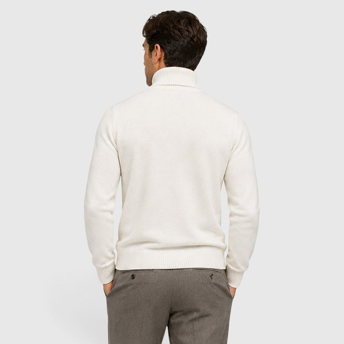 Men's Classic Turtleneck Sweater for Smart Casual Outfits