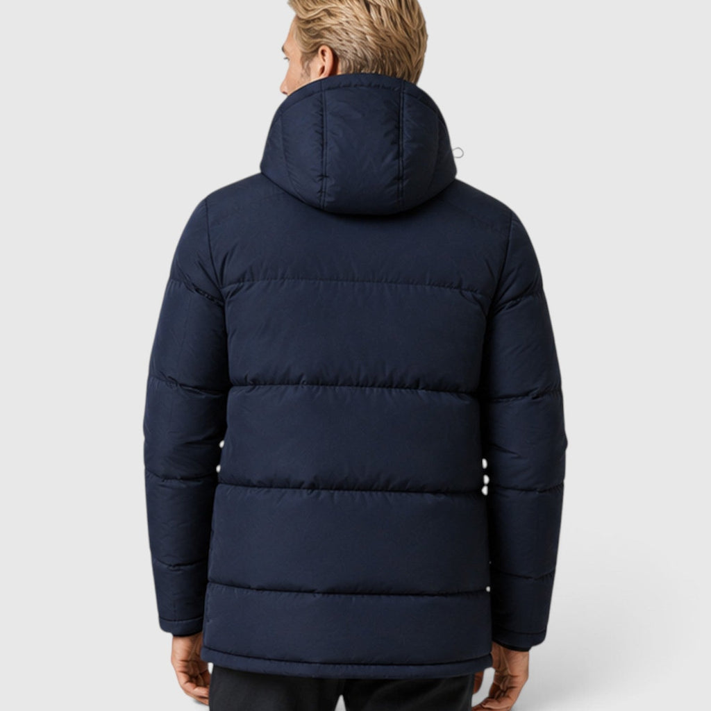 Men's Hooded Puffer Jacket – Padded Winter Coat