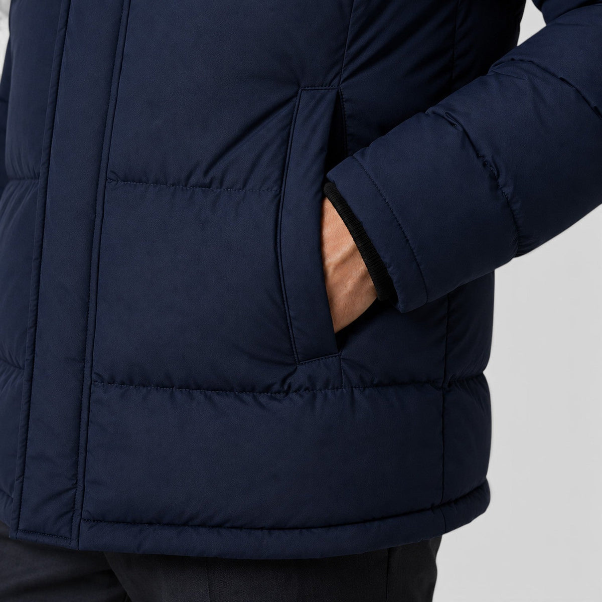Men's Hooded Puffer Jacket – Padded Winter Coat