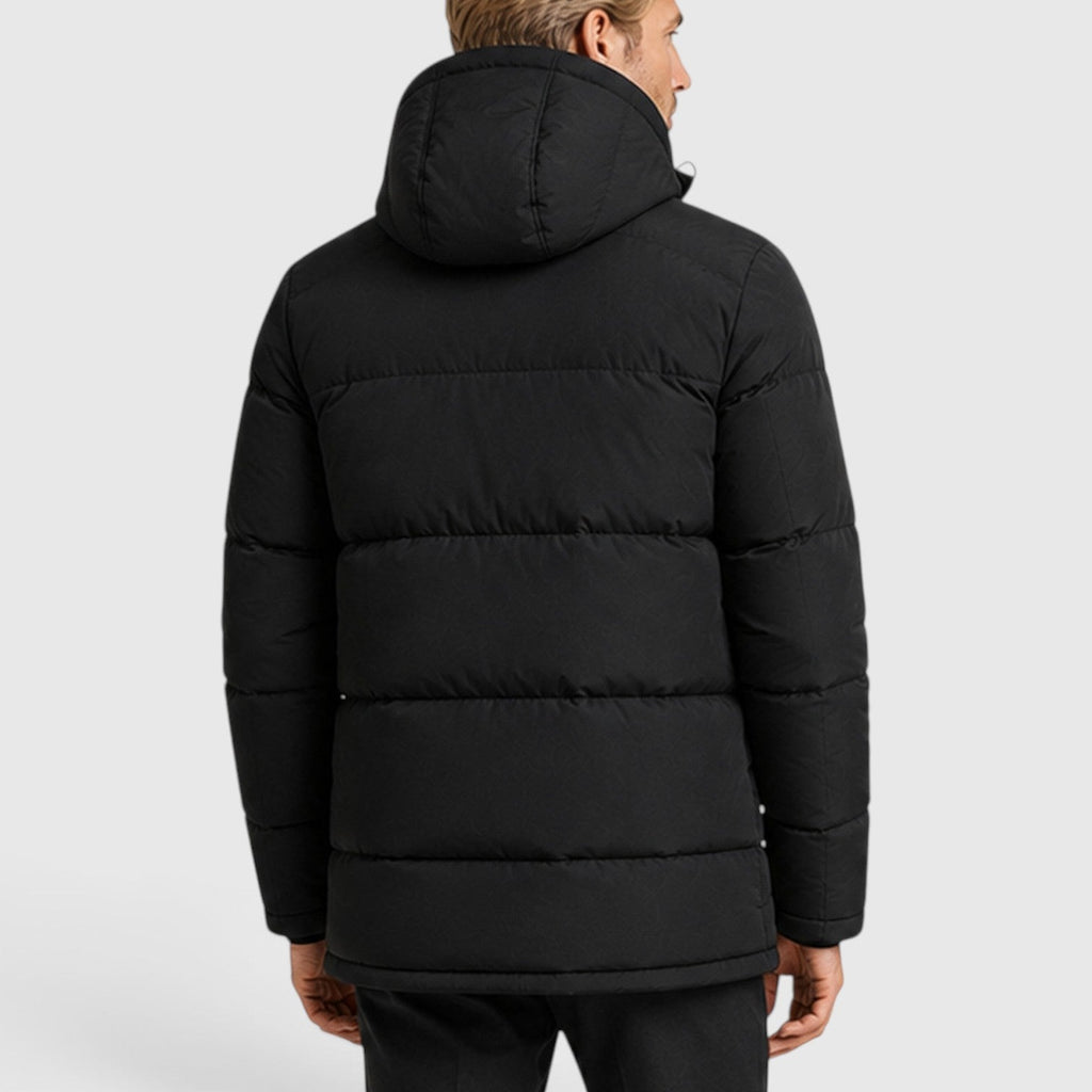 Men's Hooded Puffer Jacket – Padded Winter Coat