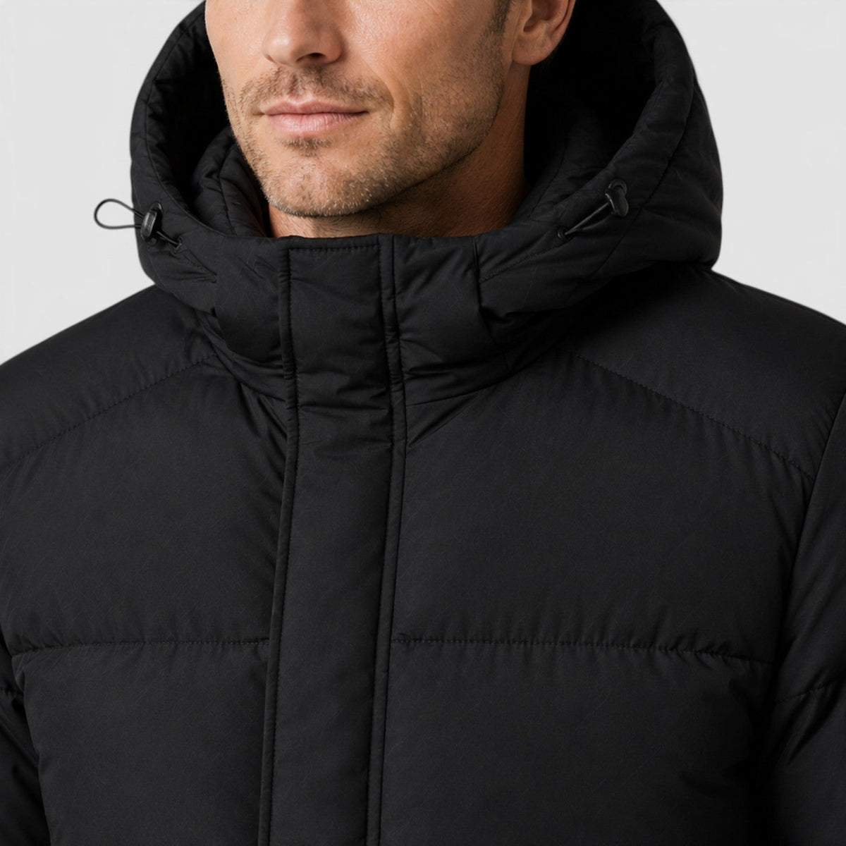Men's Hooded Puffer Jacket – Padded Winter Coat