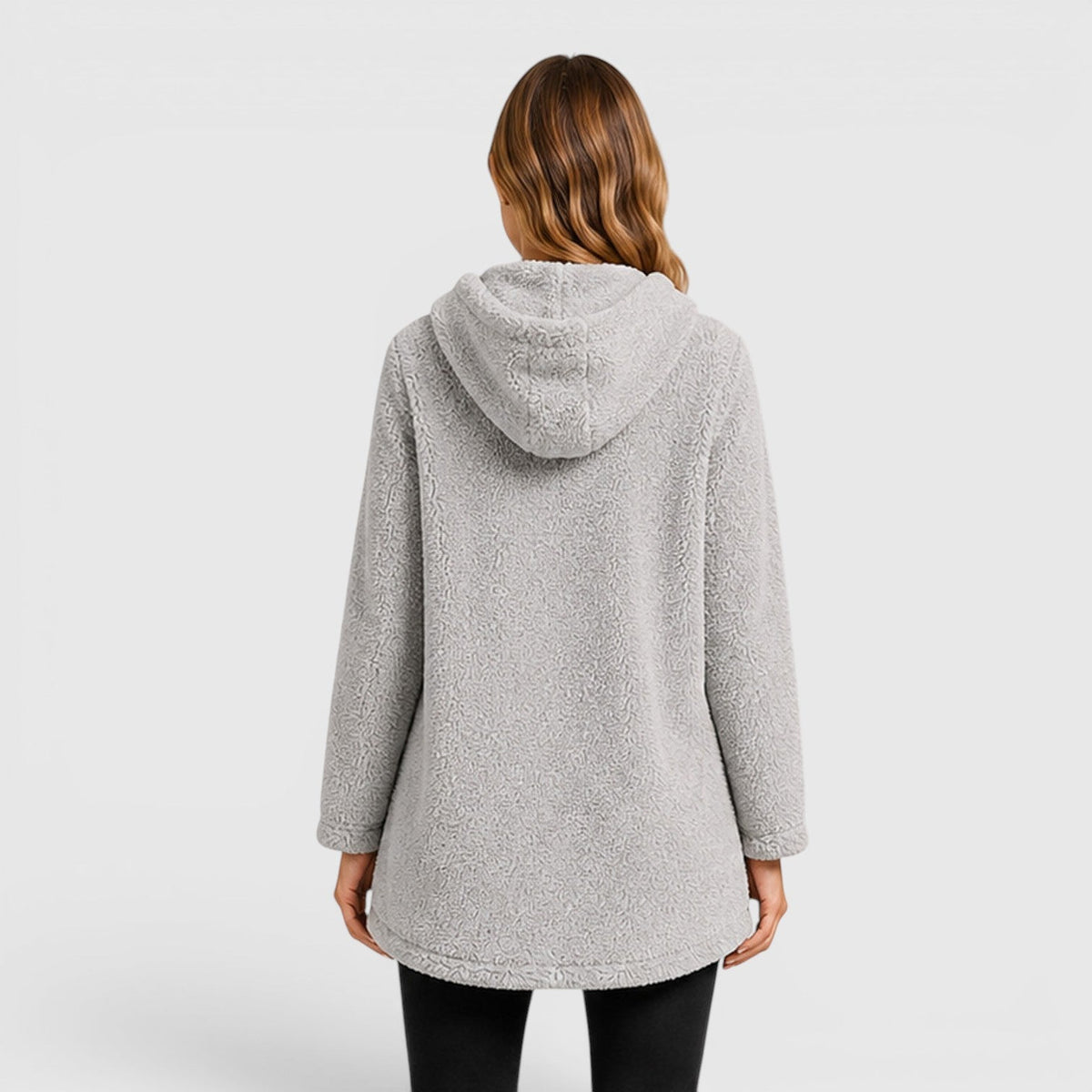 Women's Soft Plush Longline Hoodie for Cold Weather Comfort