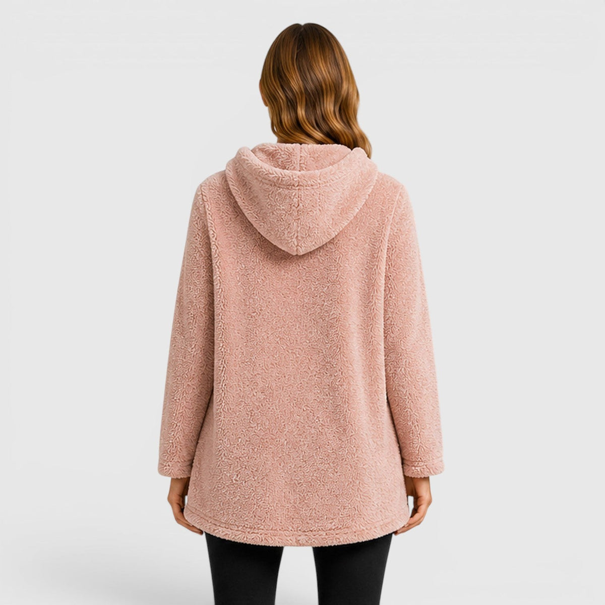 Women's Soft Plush Longline Hoodie for Cold Weather Comfort