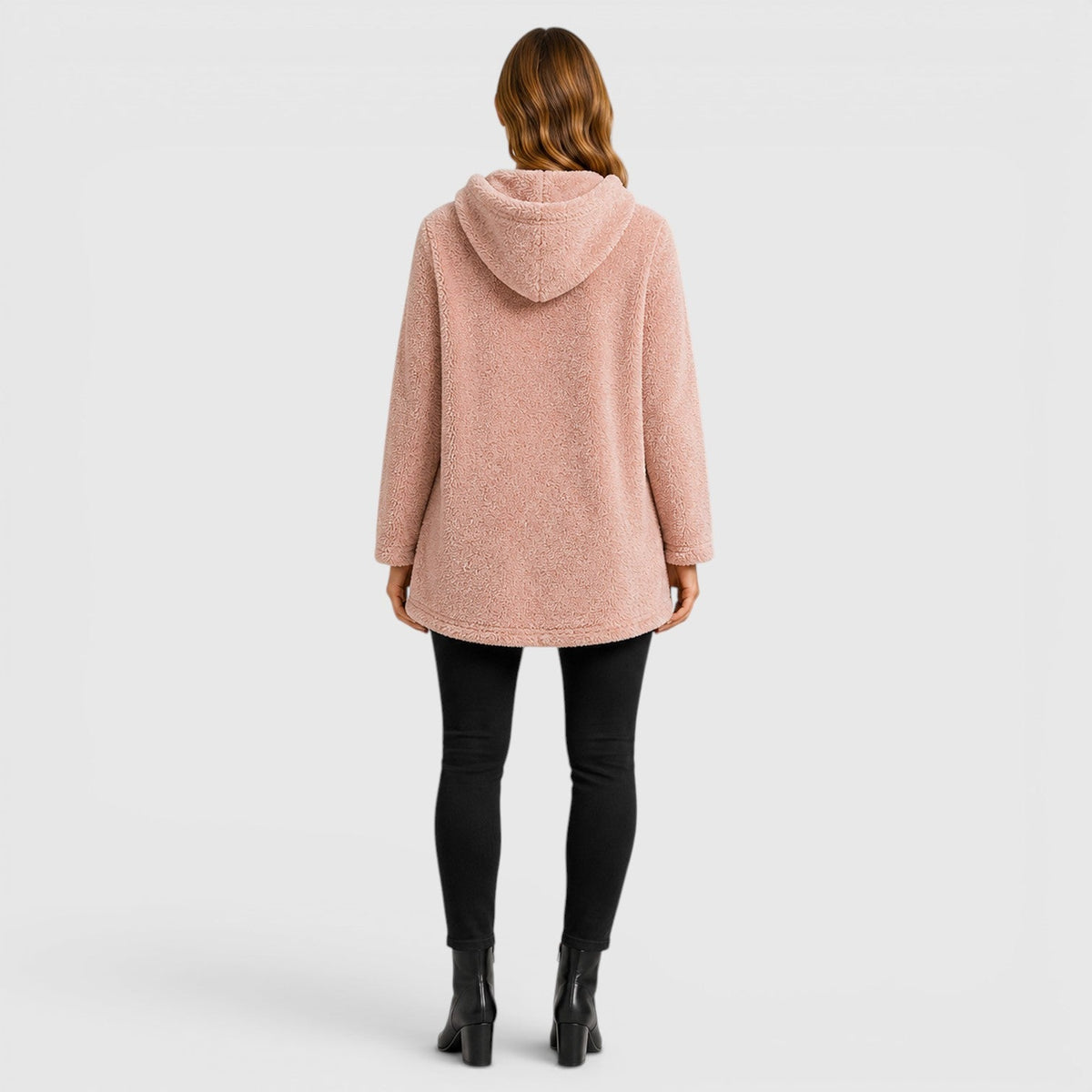Women's Soft Plush Longline Hoodie for Cold Weather Comfort