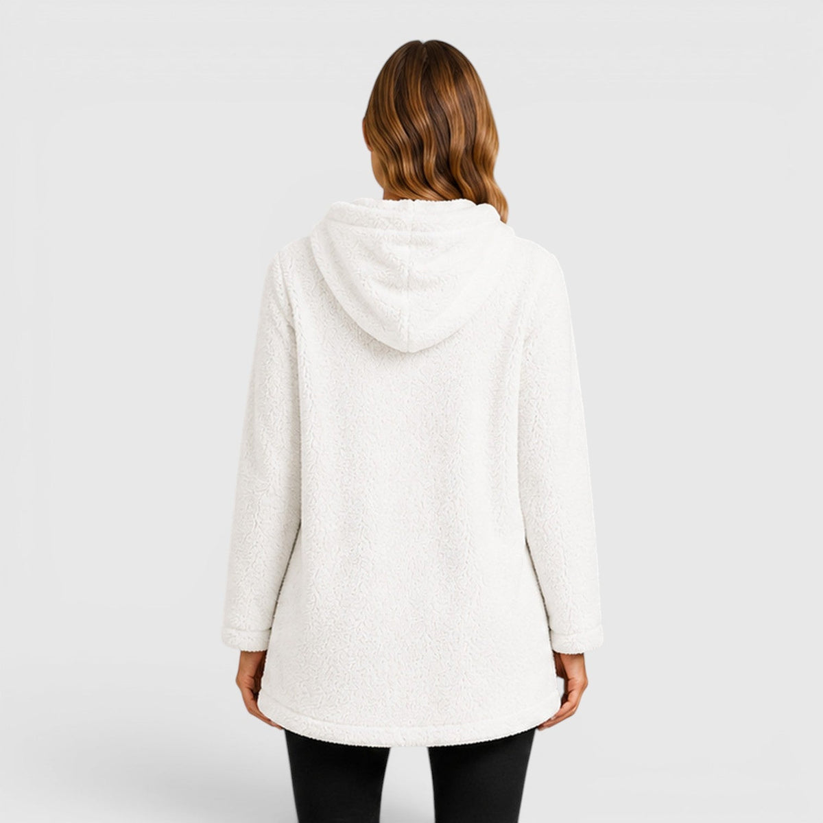 Women's Soft Plush Longline Hoodie for Cold Weather Comfort