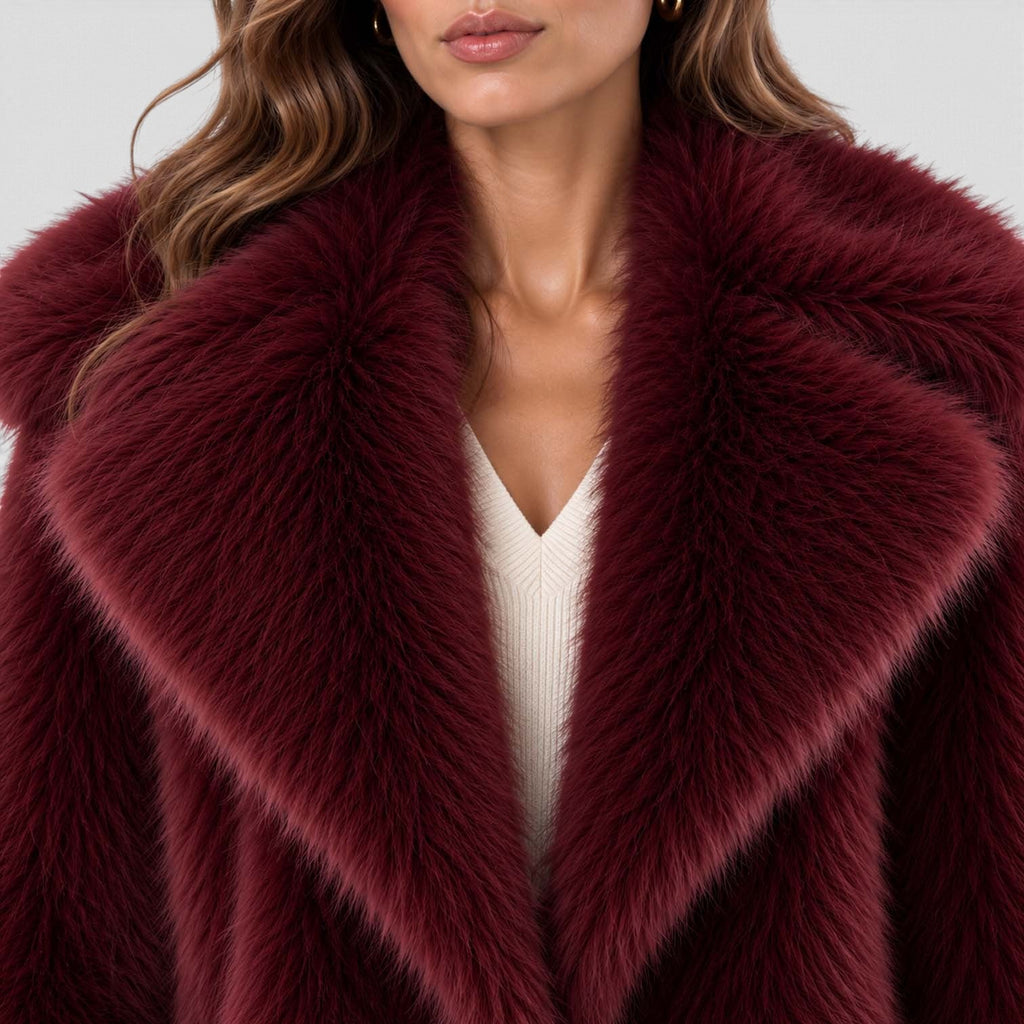 Women's Soft Plush Faux Fur Coat – Short Winter Style