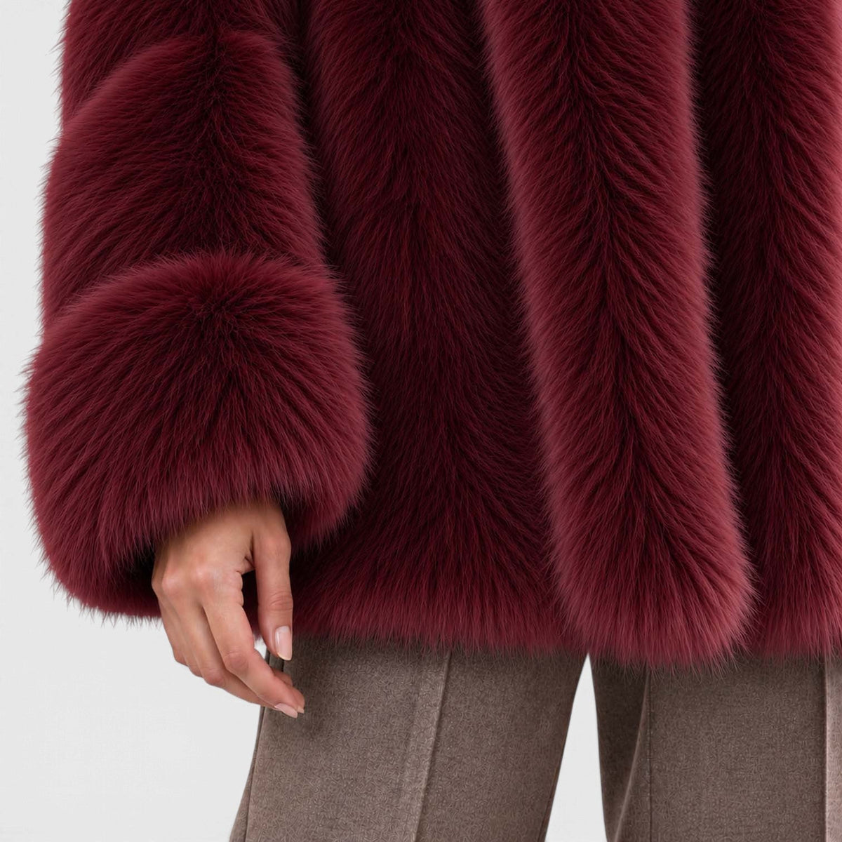 Women's Soft Plush Faux Fur Coat – Short Winter Style