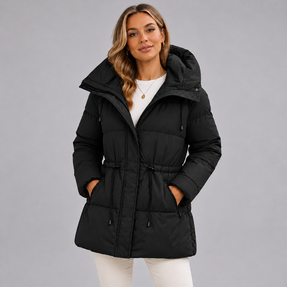 Women's Parka Jacket Padded Hooded