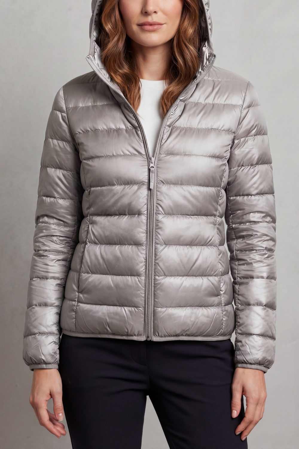 Women's Lightweight Packable Hooded Puffer Jacket