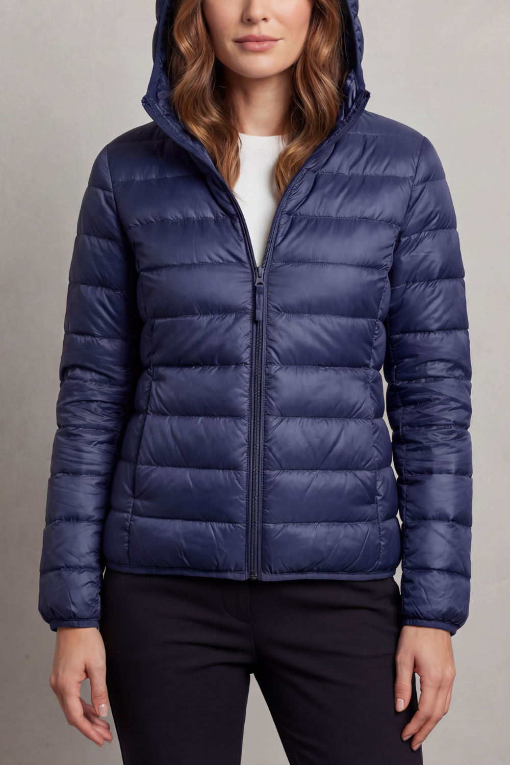 Women's Lightweight Packable Hooded Puffer Jacket