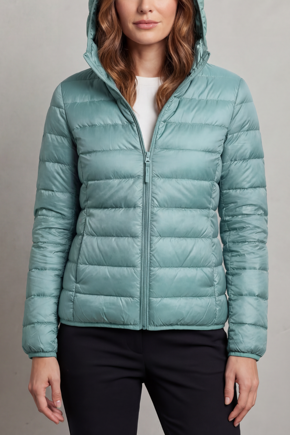 Women's Lightweight Packable Hooded Puffer Jacket