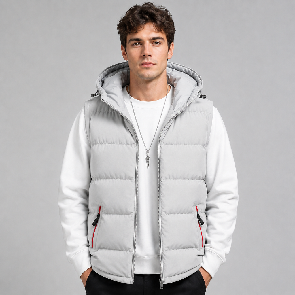 Men's Hooded Padded Gilet Bodywarmer