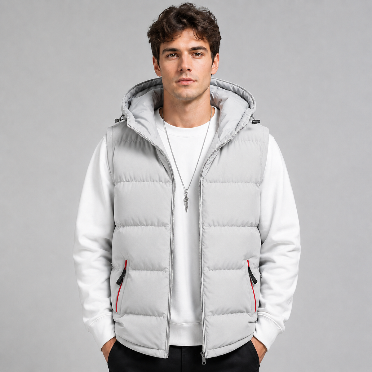 Men's Hooded Padded Gilet Bodywarmer