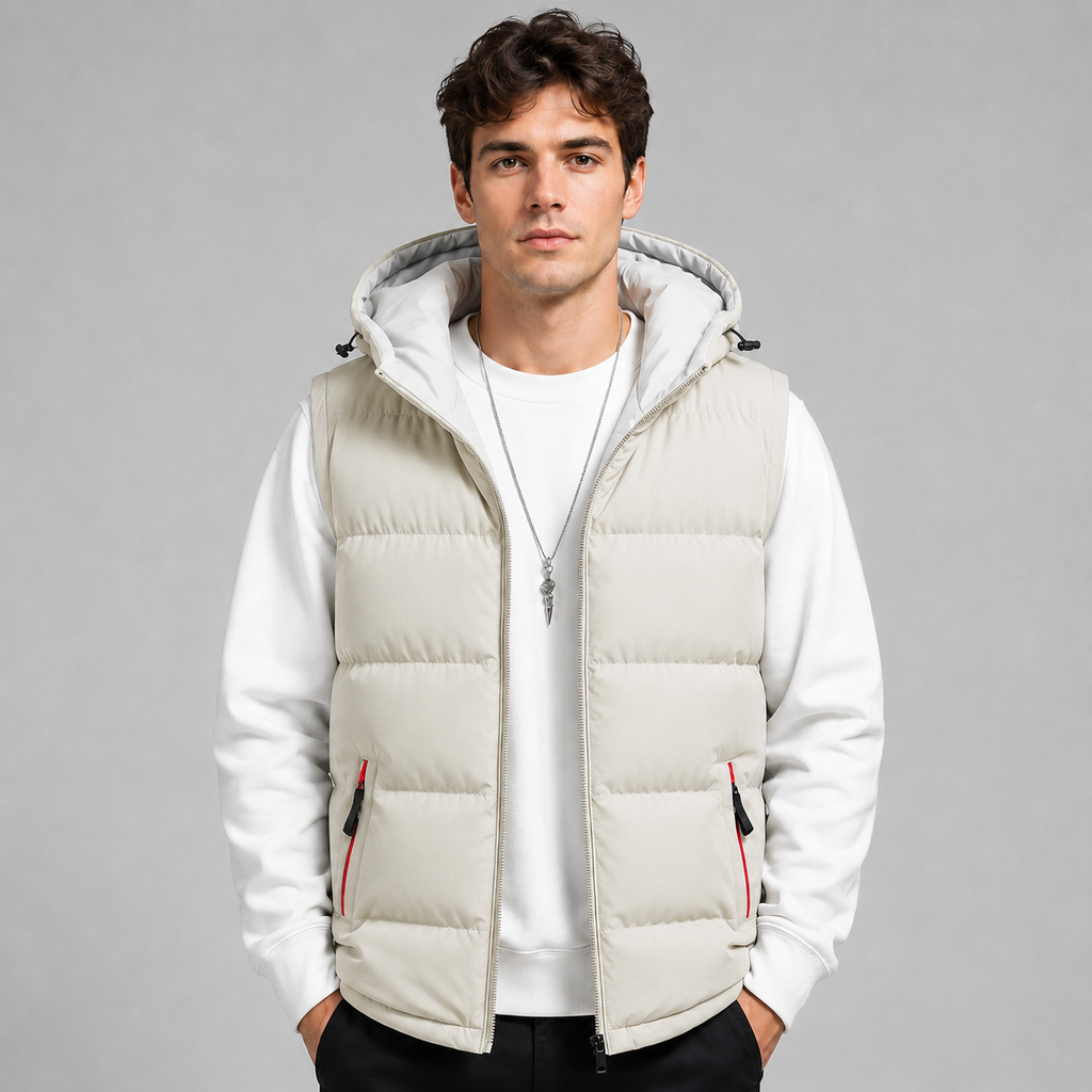 Men's Hooded Padded Gilet Bodywarmer