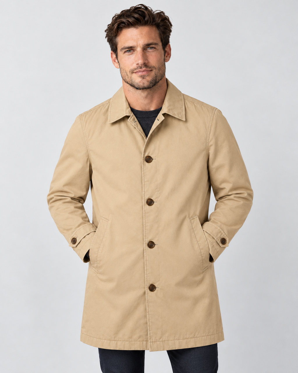 Avery & Mercer AM-US-M01 | Beige | front-closed-from-flatlay | studio product candidate
